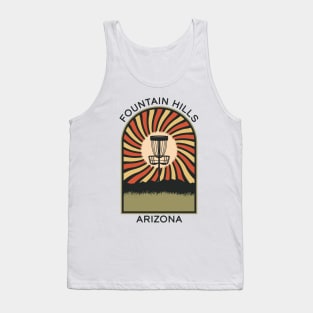 Fountain Hills Arizona | Disc Golf Vintage Retro Arch Mountains Tank Top